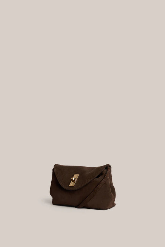 Sloane Mini Suede Crossbody Bag | Dark Chocolate