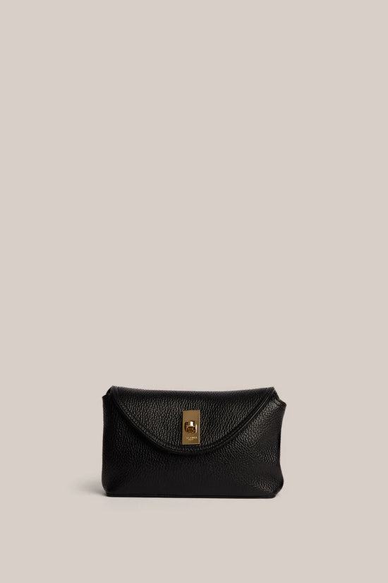 Sloane Mini Leather Crossbody Clutch | Black