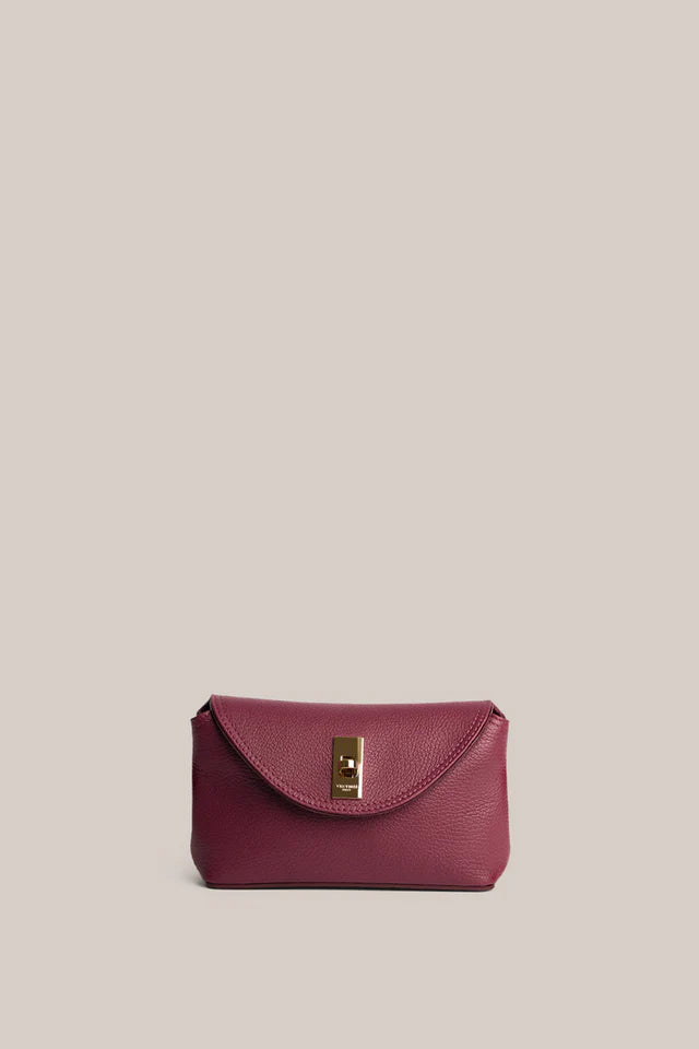 Sloane Mini Leather Crossbody Clutch | Bordeaux