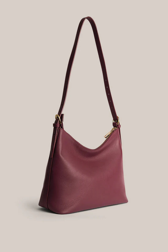 Harper Leather Hobo Bag | Bordeaux