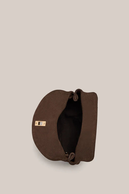 Sloane Mini Suede Crossbody Bag | Dark Chocolate