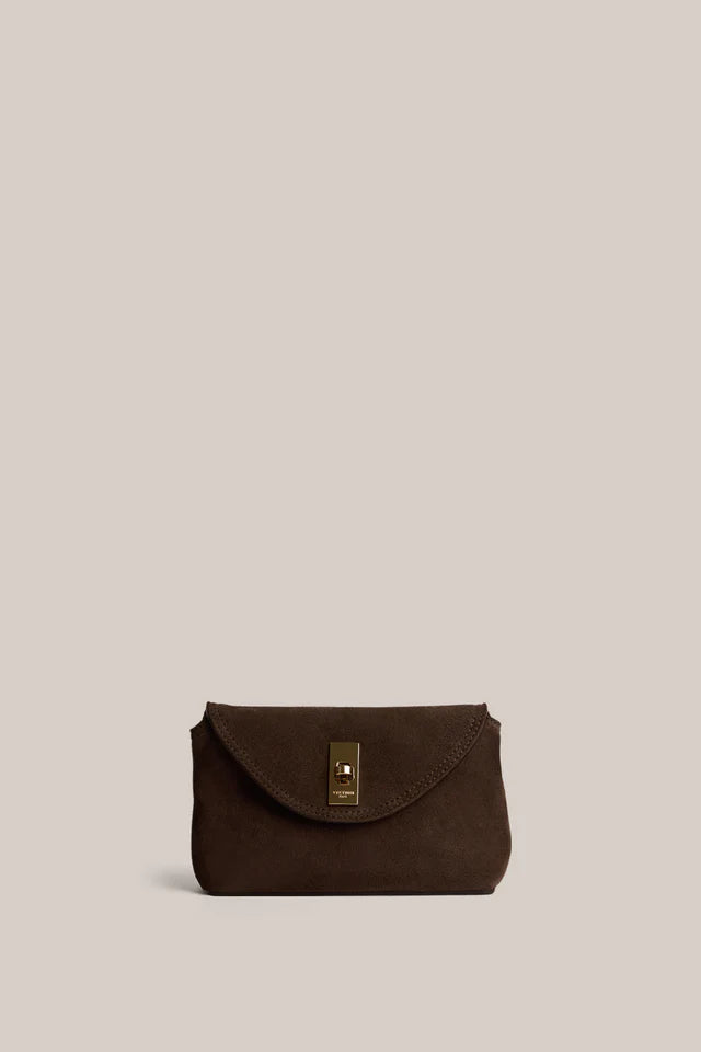 Sloane Mini Suede Crossbody Bag | Dark Chocolate
