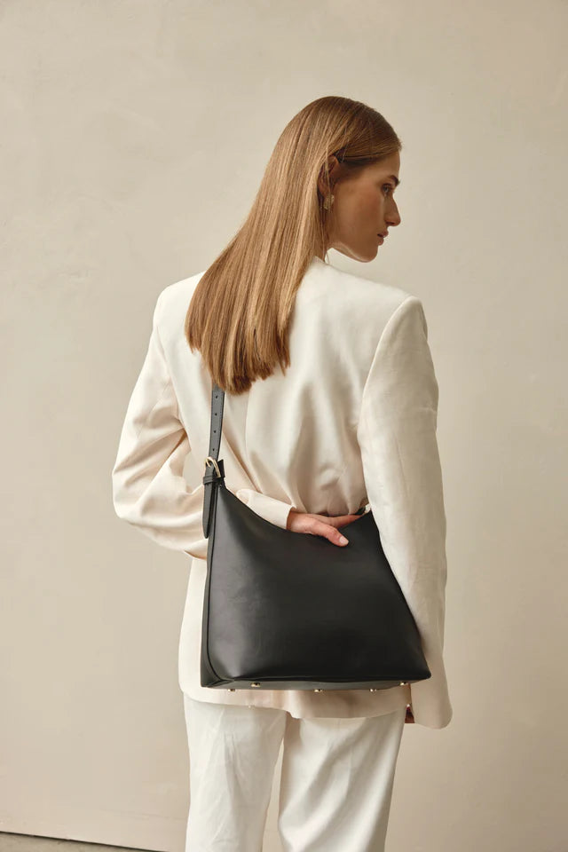 Harper Leather Hobo Bag | Black