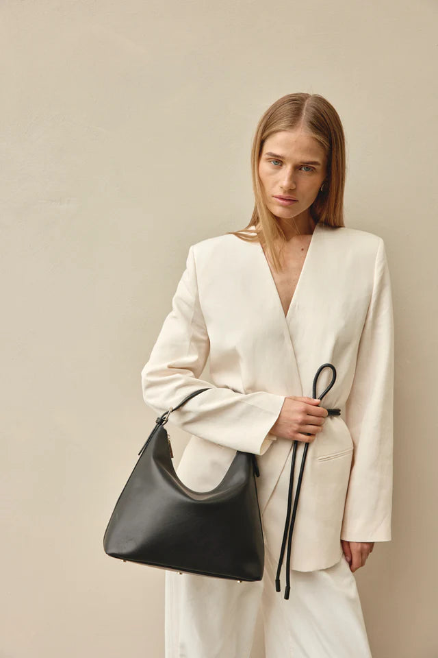 Harper Leather Hobo Bag | Black