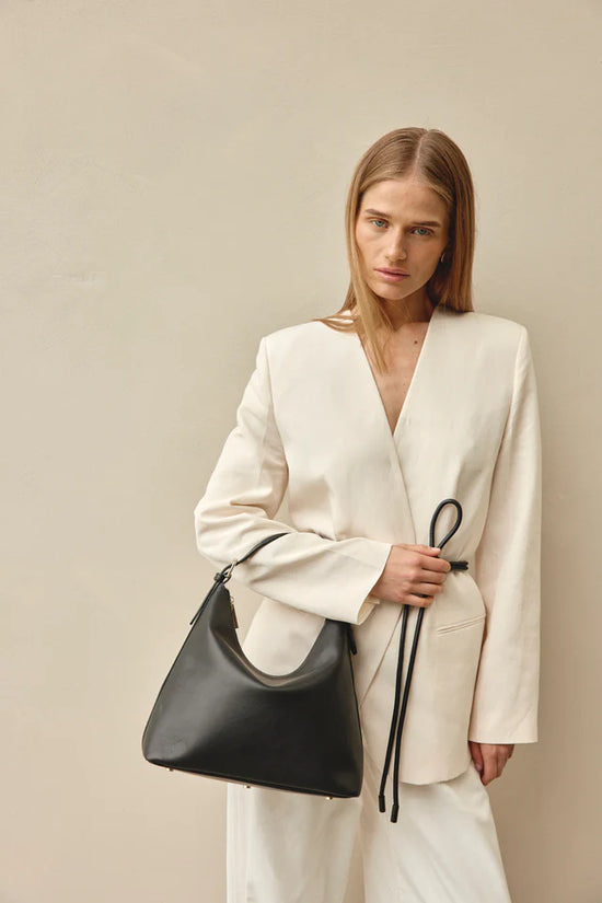 Harper Leather Hobo Bag | Black