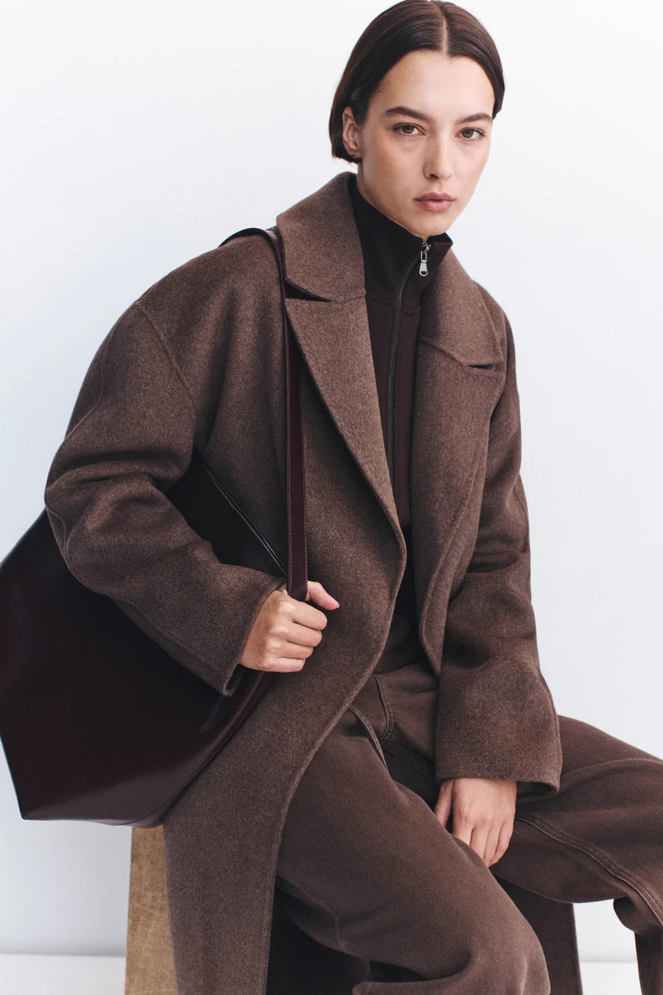 Ivy Wool Coat | Cocoa Marle