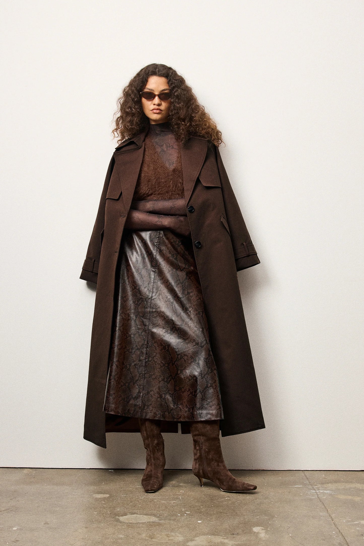 Franklin Trench Coat | Chocolate