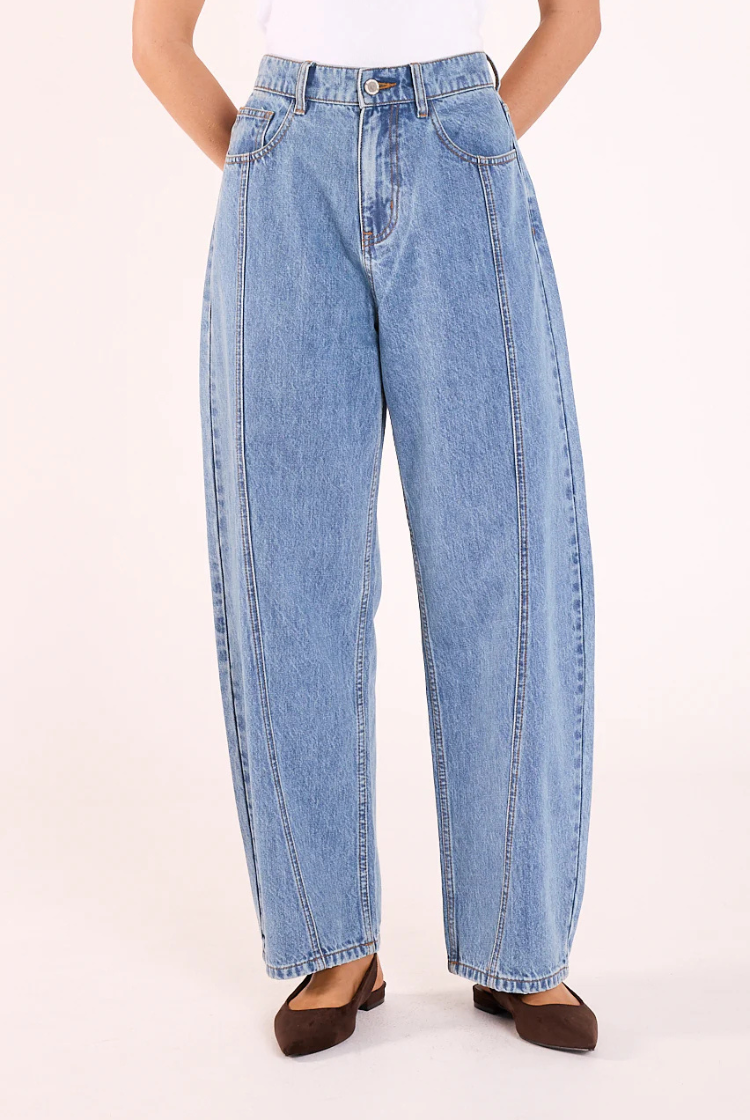Lola Barrel Jean | Panel Deep Blue