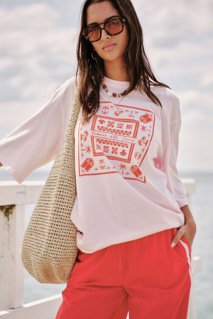 Liv Oversized Tee | Sunfaded Tint/ Island Scarf