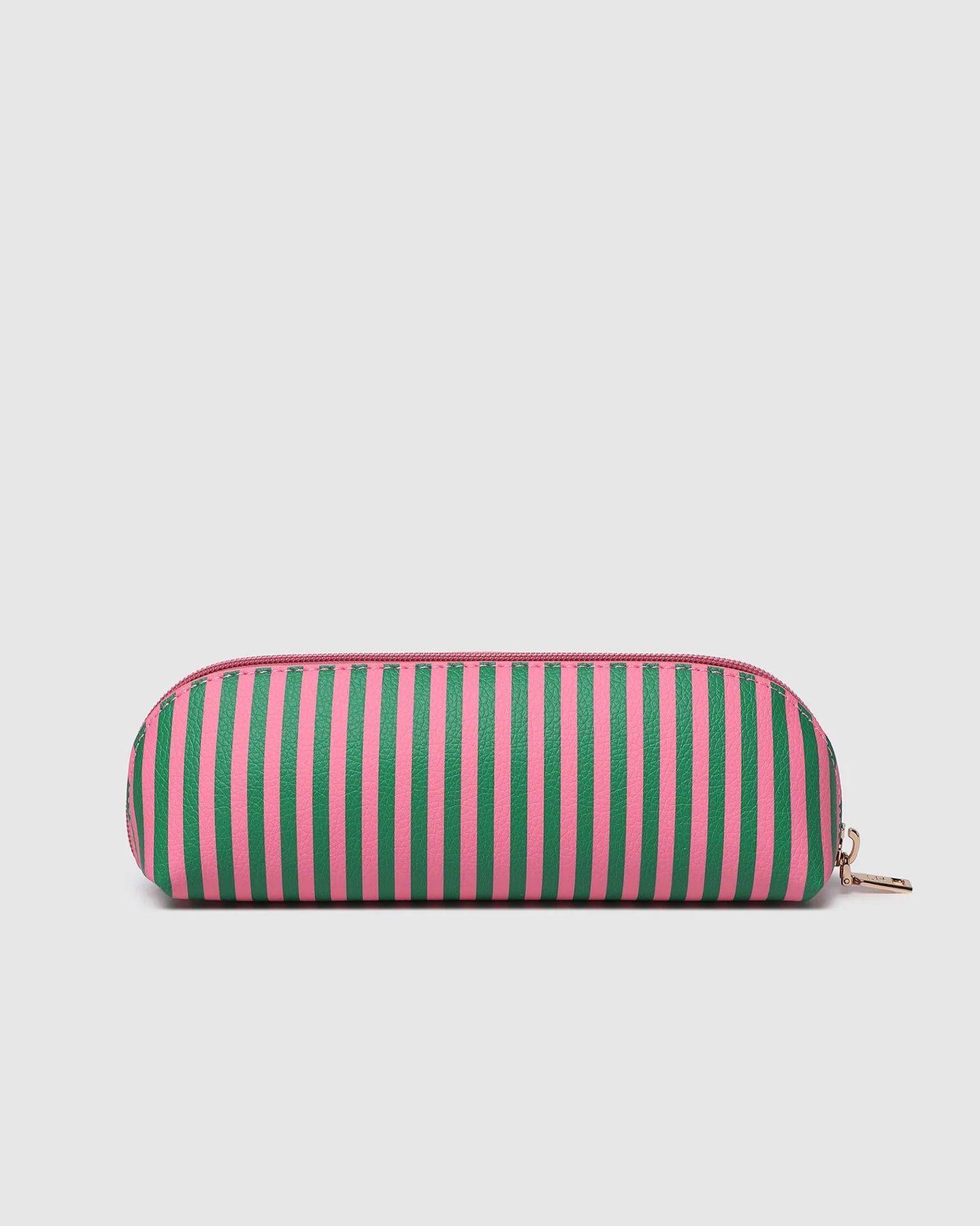 Jayne Stripe Makeup Bag | Green / Bubblegum