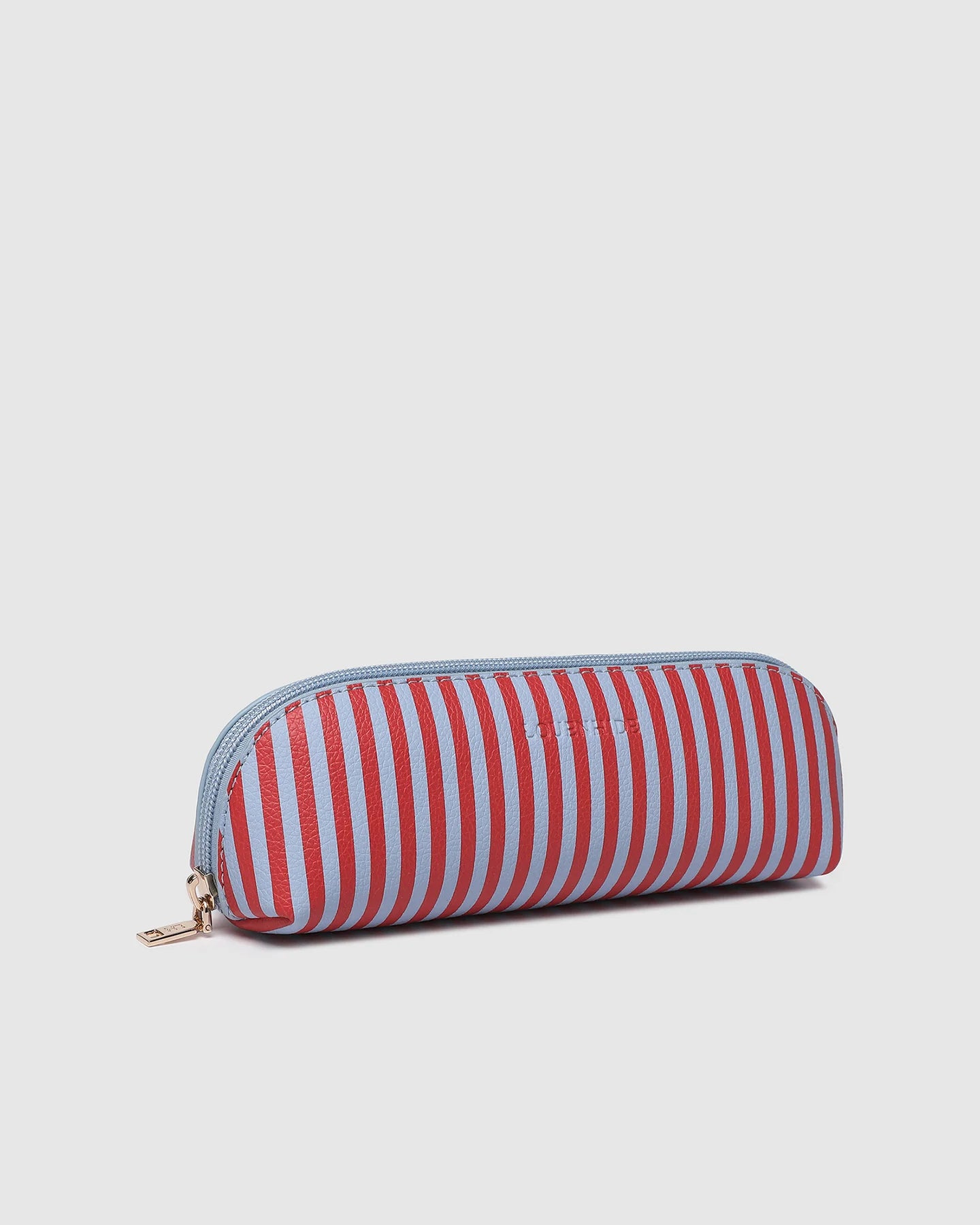 Jayne Stripe Makeup Bag | Red / Sky Blue