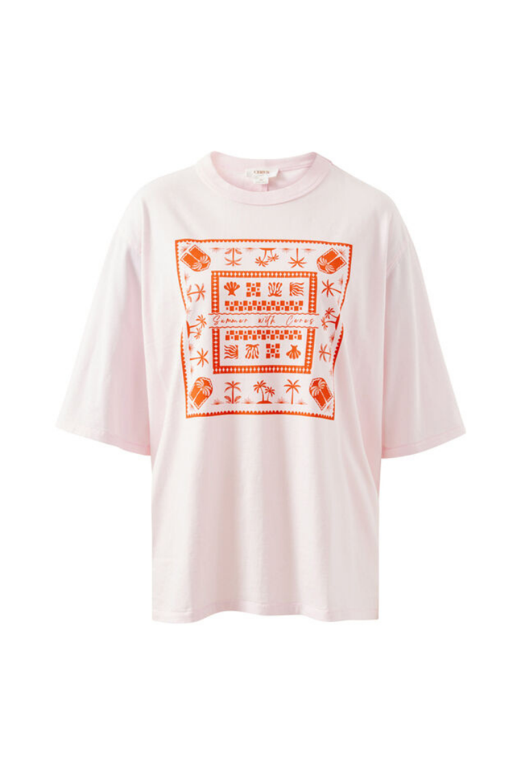 Liv Oversized Tee | Sunfaded Tint/ Island Scarf