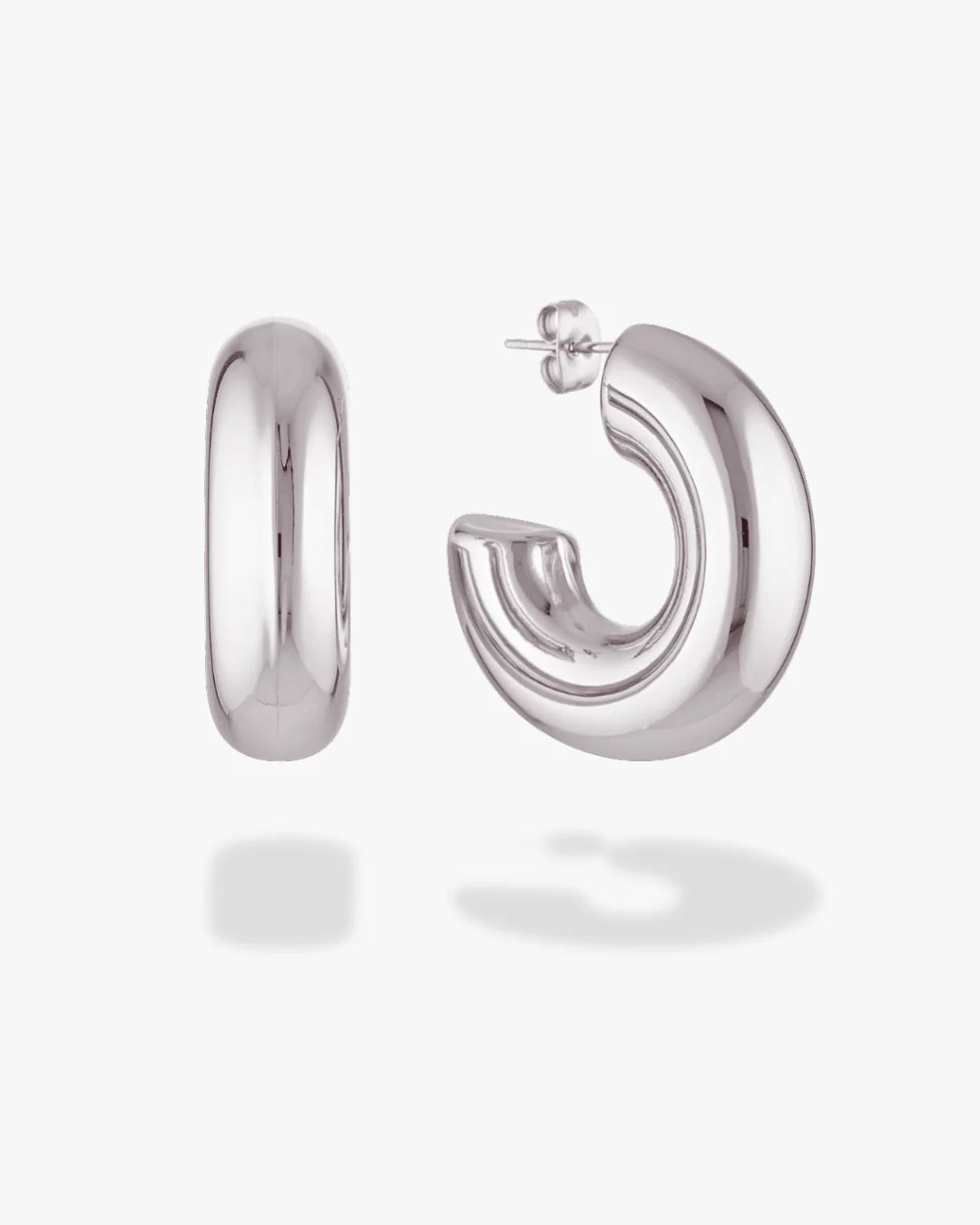 Tigga Tube Hoops | Silver