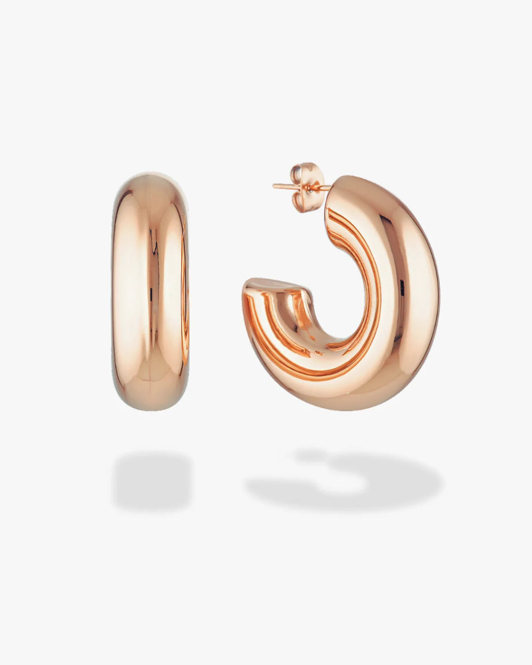 Tigga Tube Hoops | Rose Gold