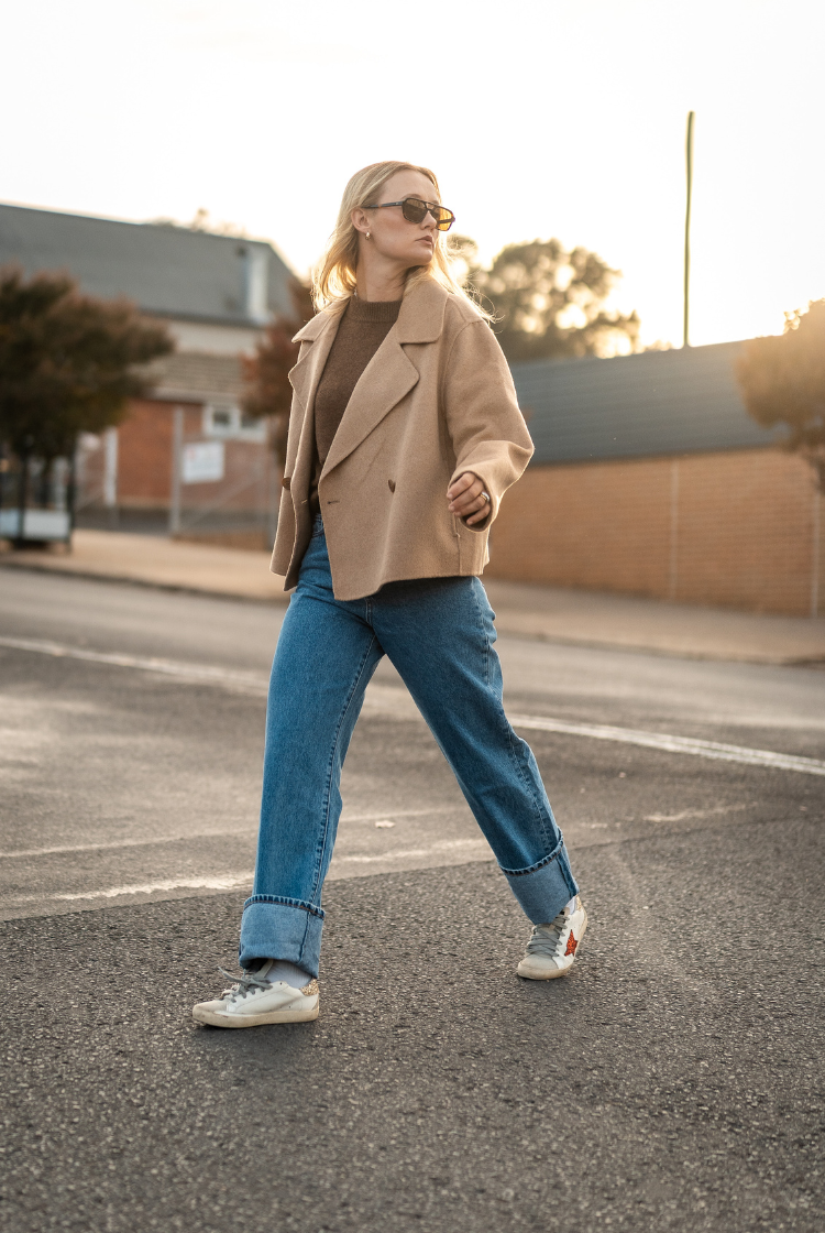 Cohen Cropped Wool Coat | Camel