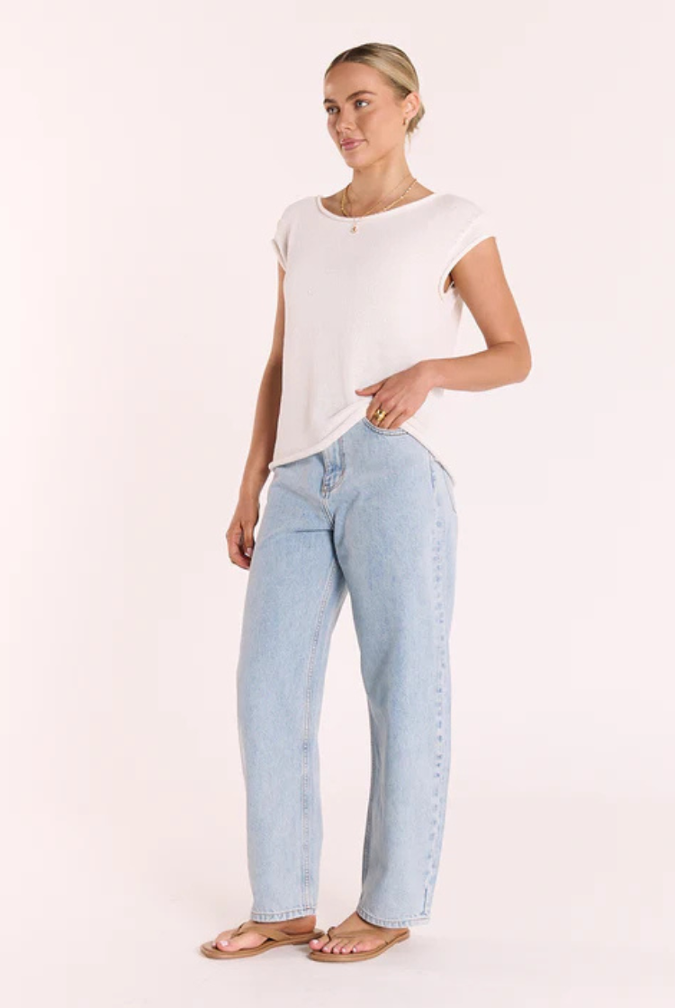 Indi Knitted Top | White