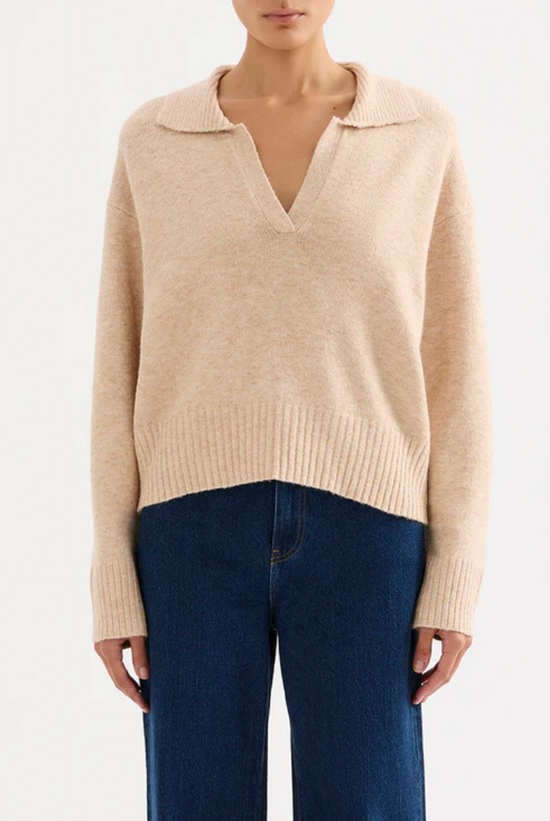 Kinsley Rugby Knit | Oatmeal