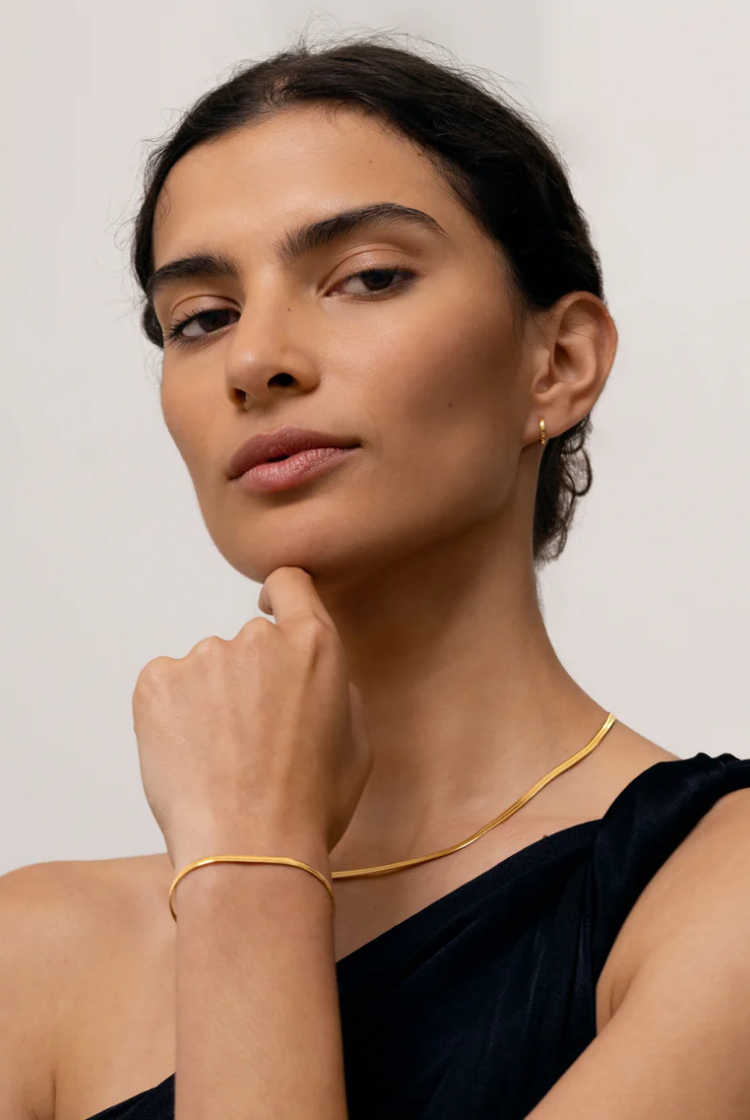 Sphinx 3mm Snake Chain Necklace | Gold