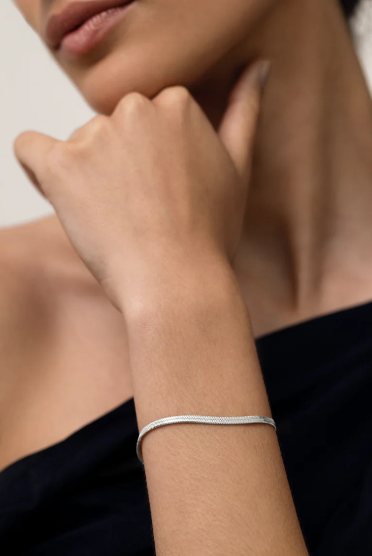 Sphinx 3mm Snake Chain Bracelet | Silver