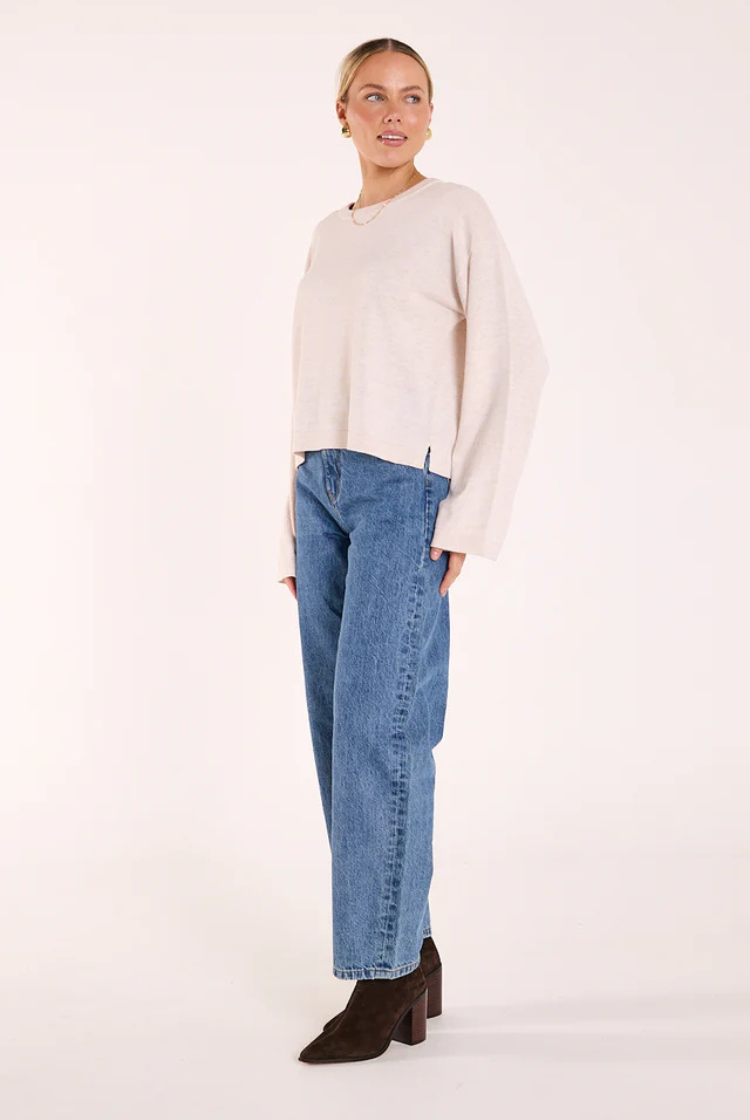 Hartley Long Sleeve Top | Oatmeal