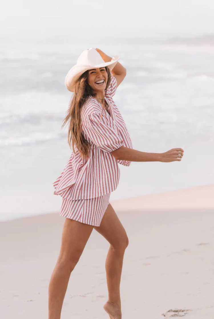 Lainey Skort | Red Stripe