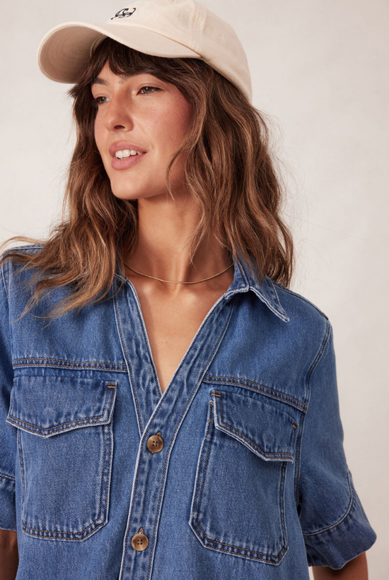 Relaxed Shirt Dress | Fresh Indigo