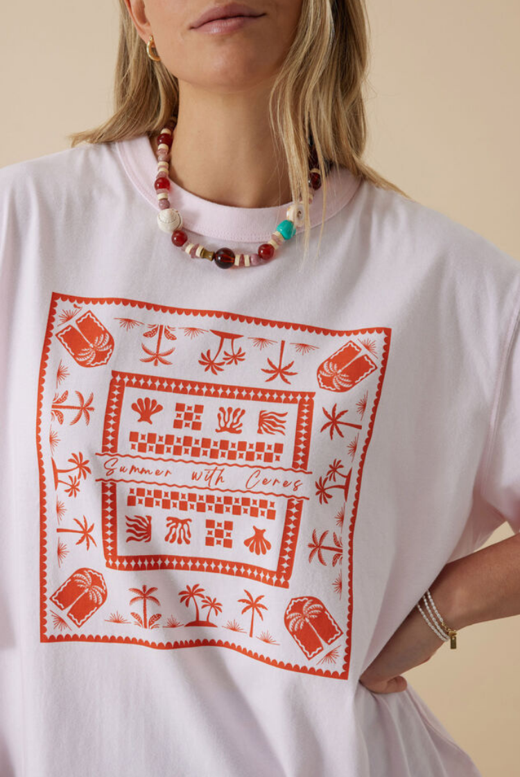 Liv Oversized Tee | Sunfaded Tint/ Island Scarf