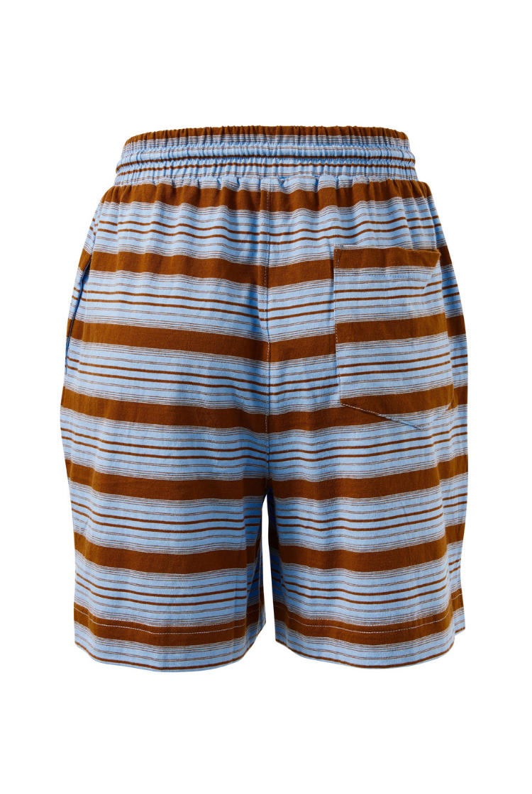 Marlowe Short | Sky Blue/ Toffee Stripe