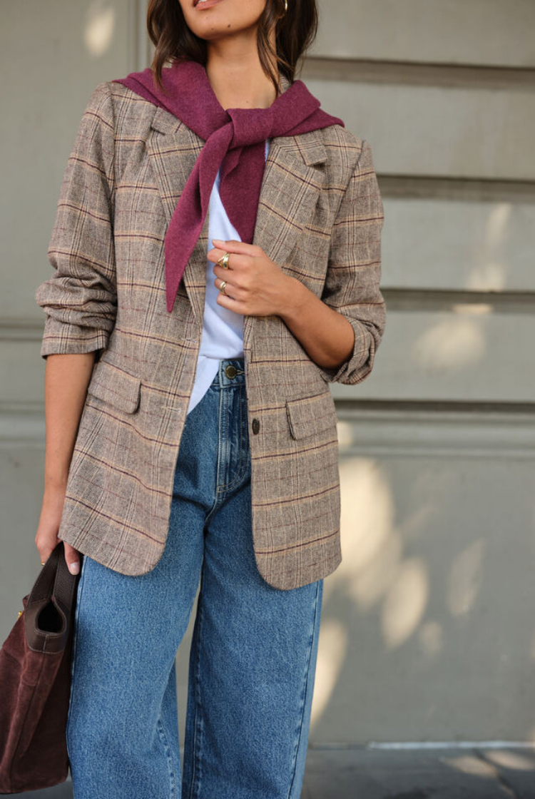 Joni Blazer | Brown Check