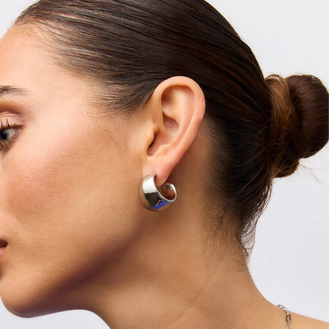 Piper Chunky Hoop Earrings | Silver