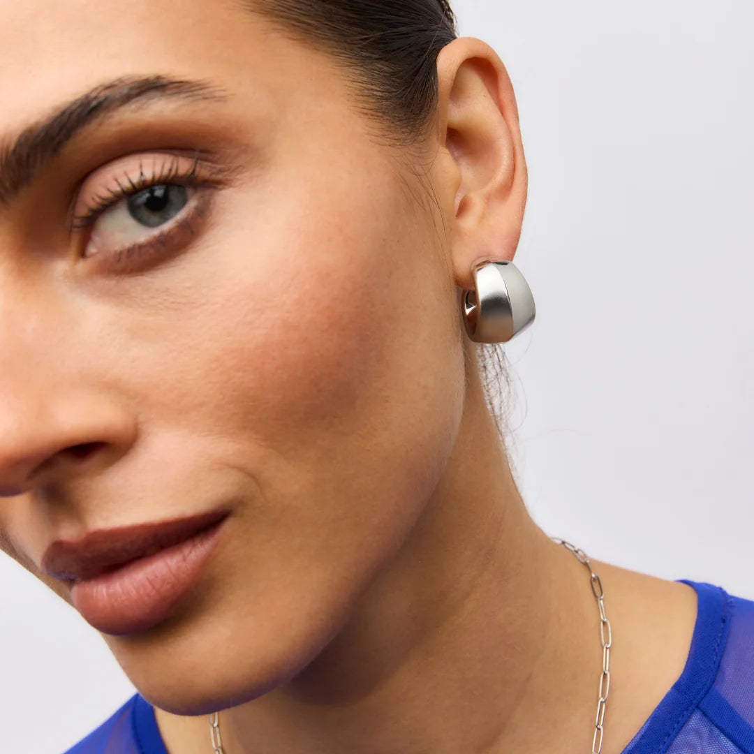 Piper Chunky Hoop Earrings | Silver
