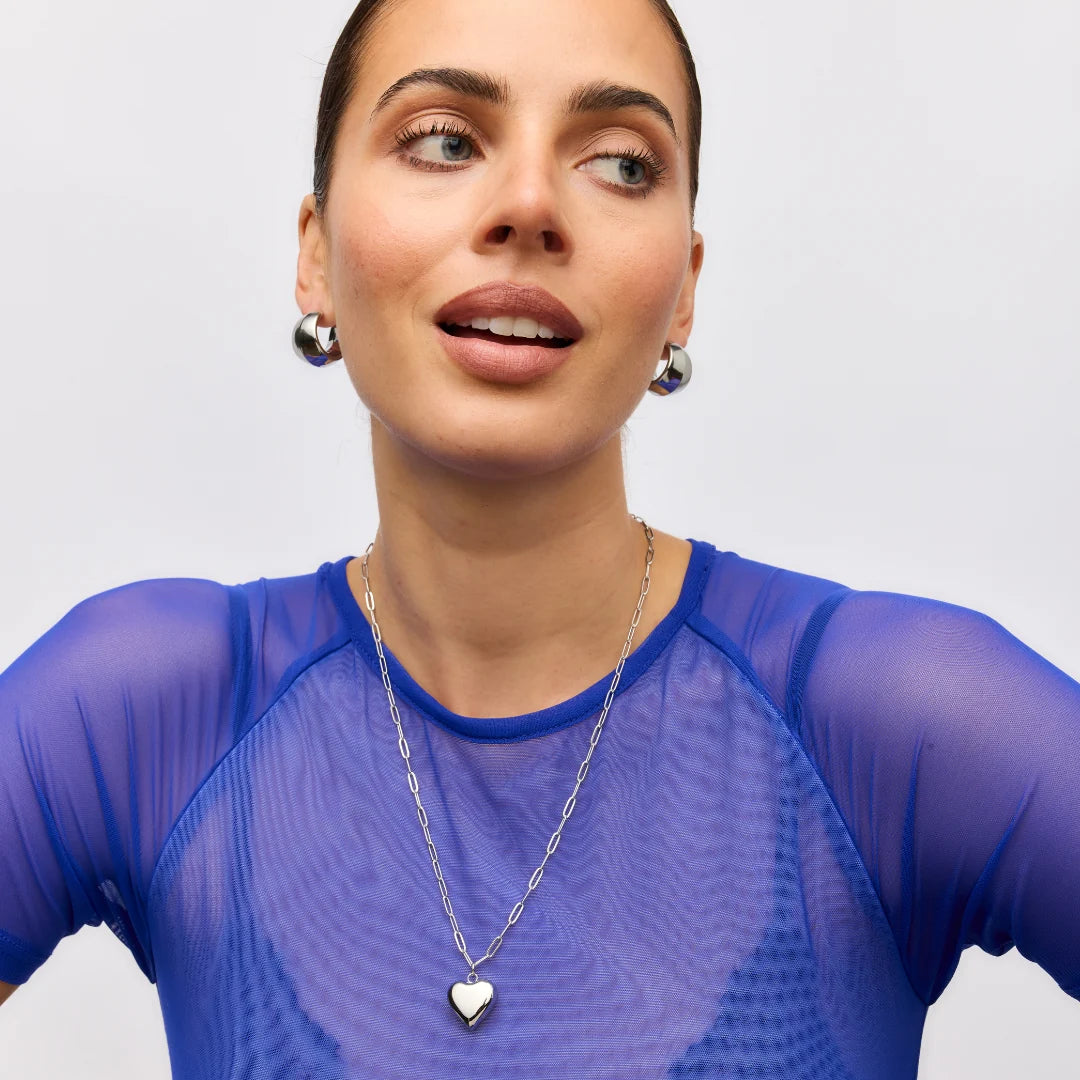 Piper Chunky Hoop Earrings | Silver