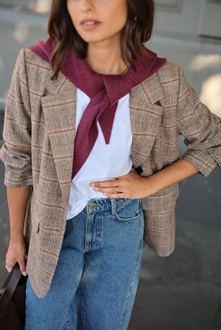 Joni Blazer | Brown Check