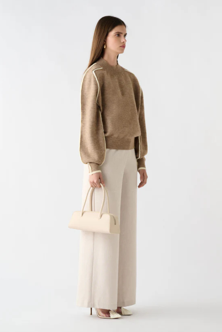 Getaway Sweater | Mocha/ Ivory