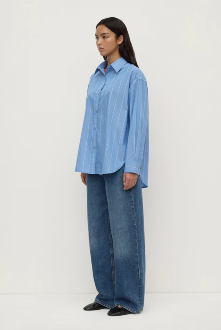 Marcia Stripe Shirt | Blue / White Stripe