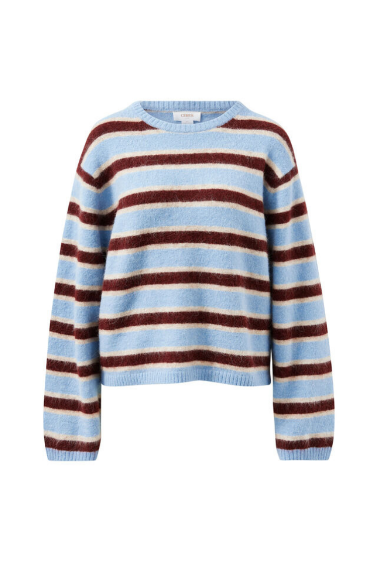 Bonnie Lofty Knit | Blue Stripe