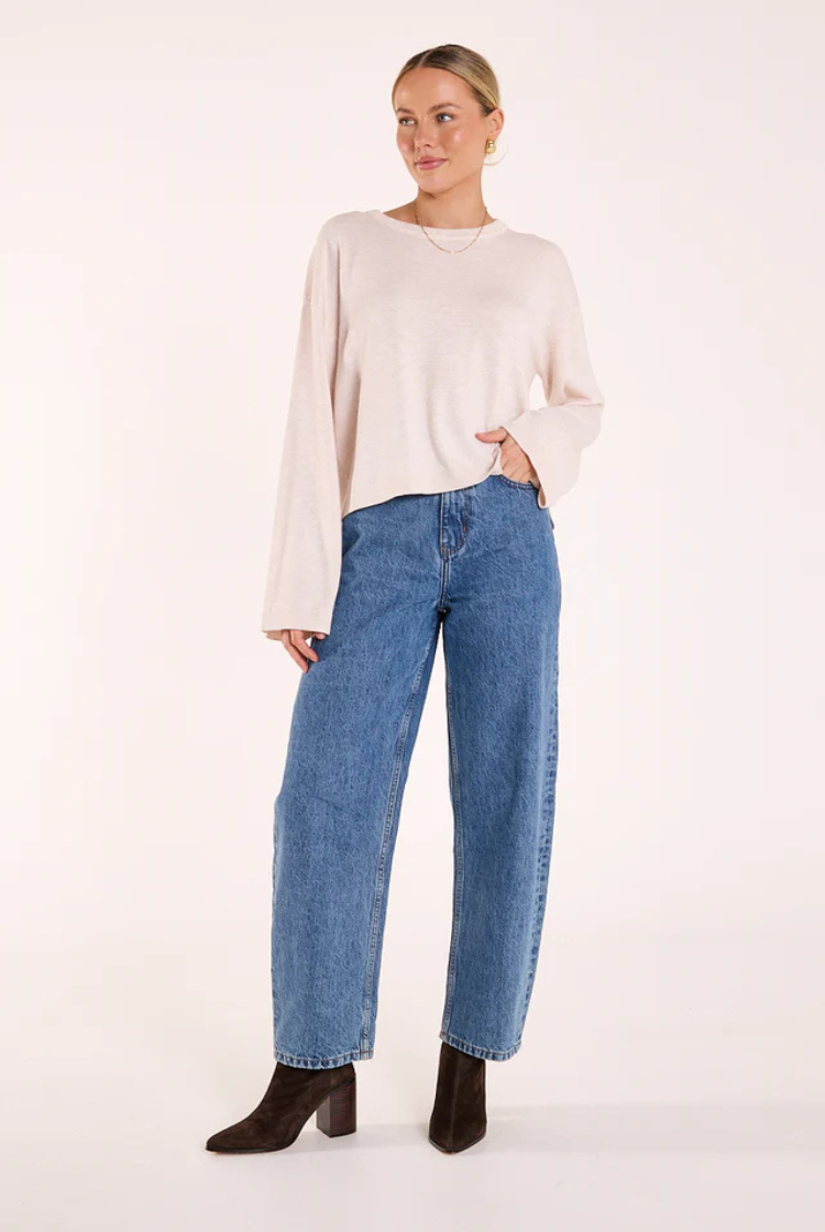 Hartley Long Sleeve Top | Oatmeal