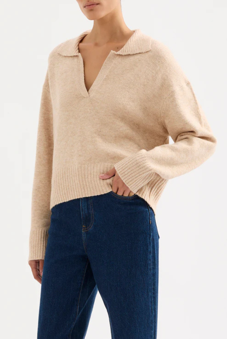 Kinsley Rugby Knit | Oatmeal