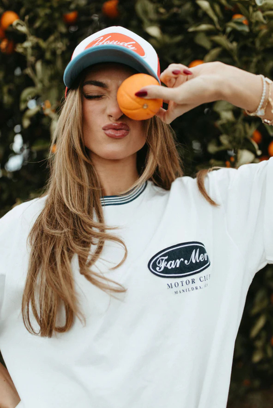 Motor Club Box Tee | Navy