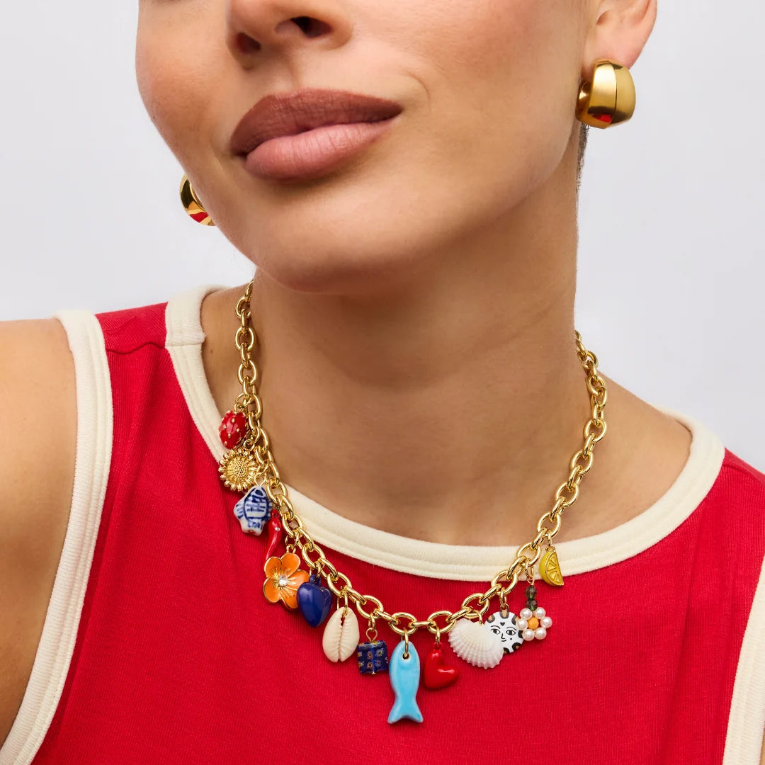 Positano Charm Necklace | Gold