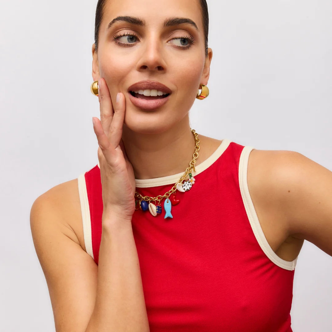 Positano Charm Necklace | Gold