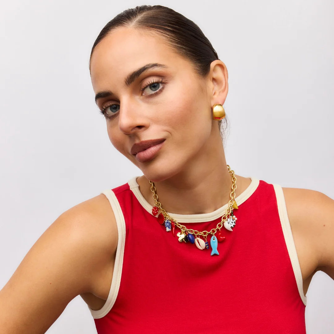 Positano Charm Necklace | Gold