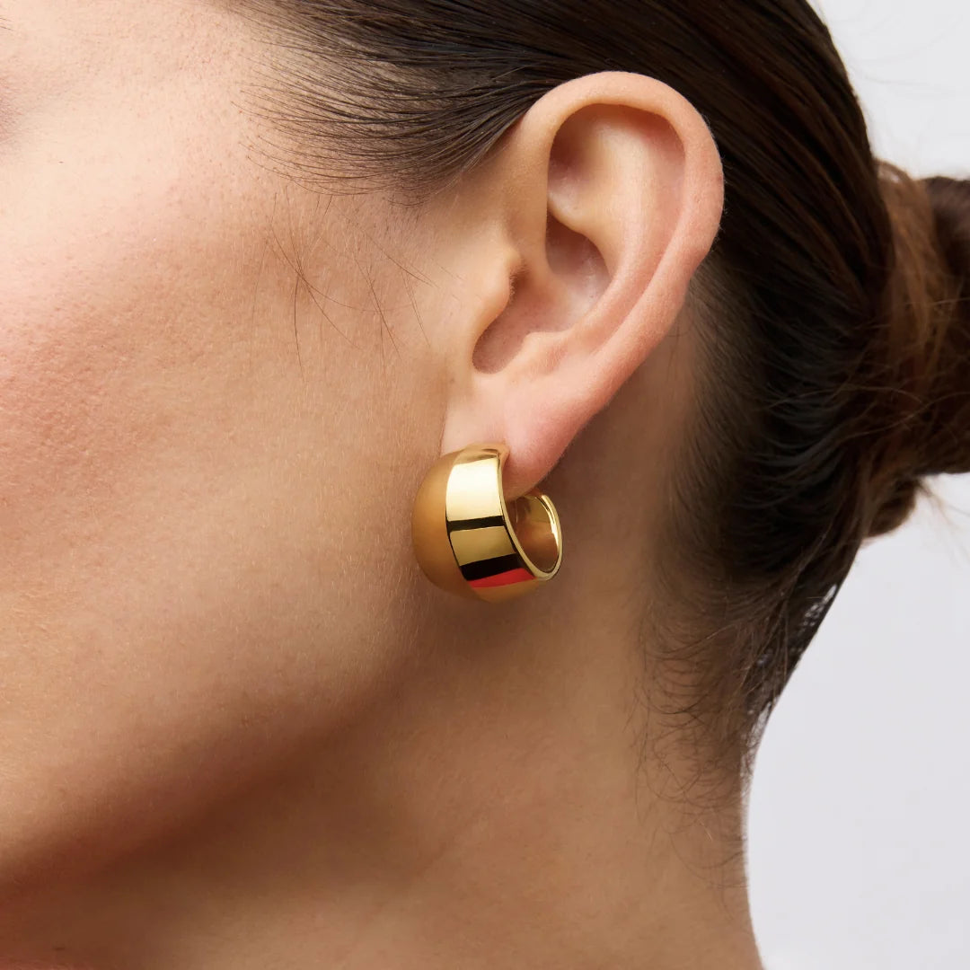 Piper Chunky Hoop Earrings | Gold