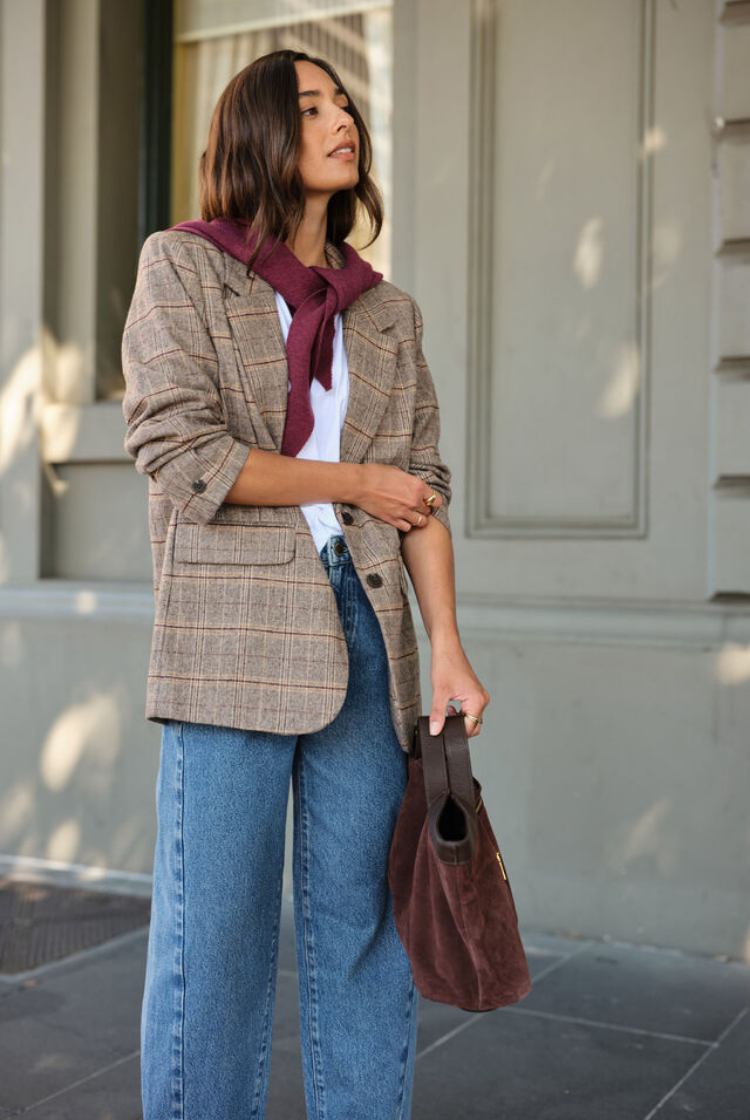 Joni Blazer | Brown Check