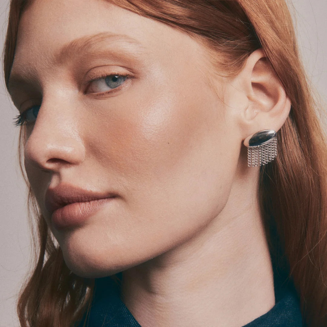Short Fringe Earrings | Silver