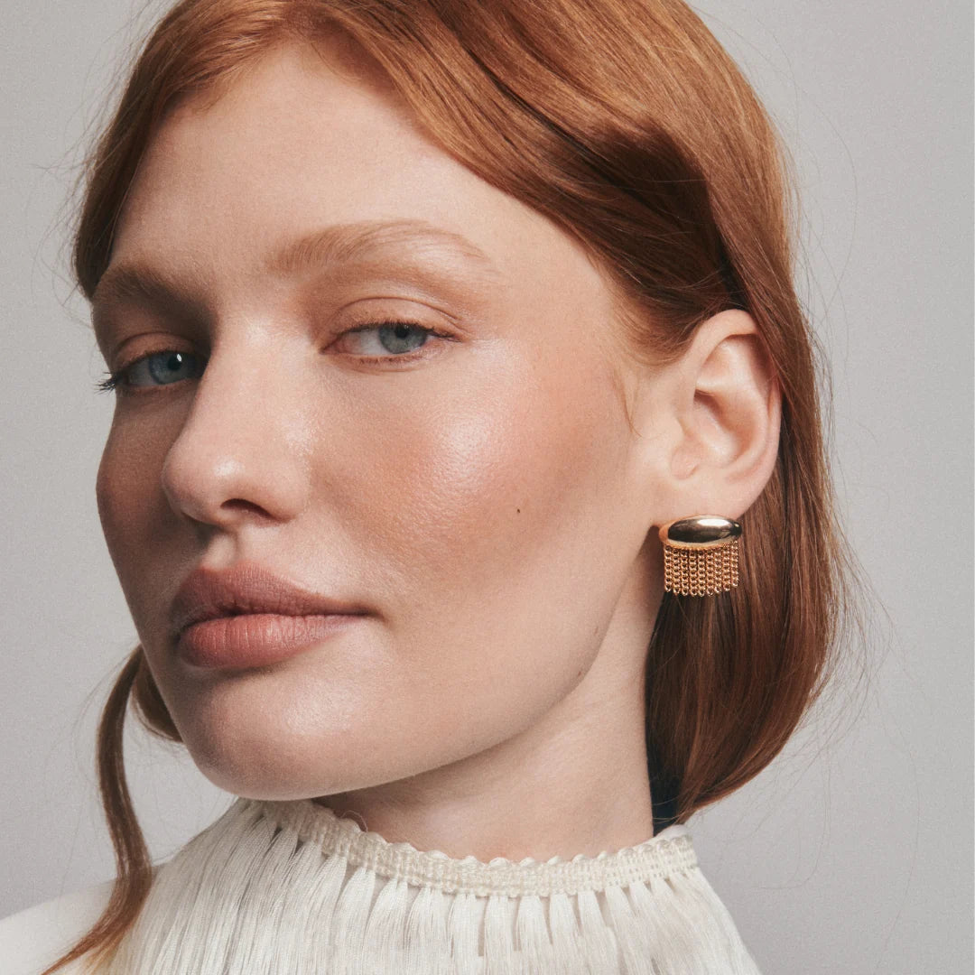 Short Fringe Earrings | Gold