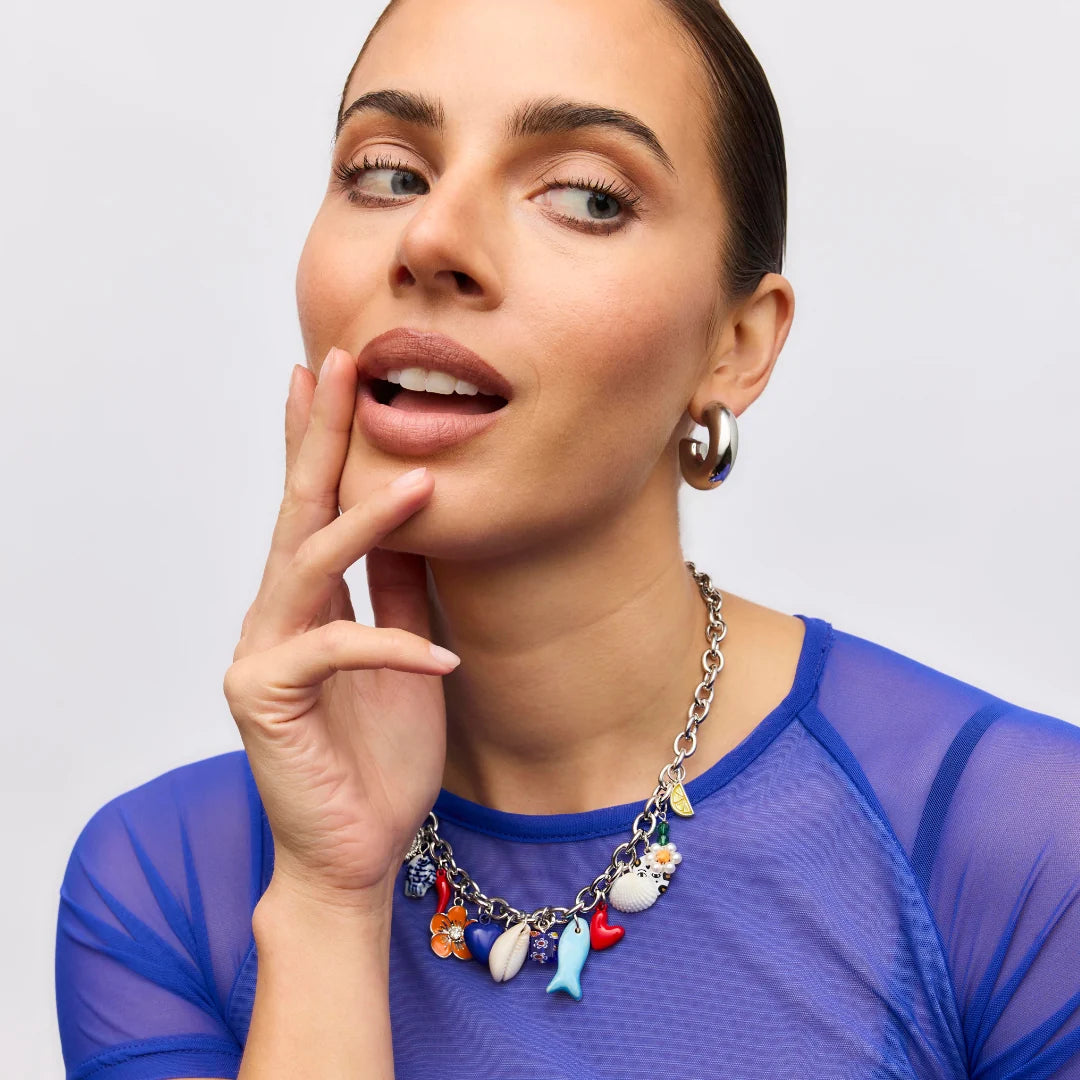 Positano Charm Necklace | Silver