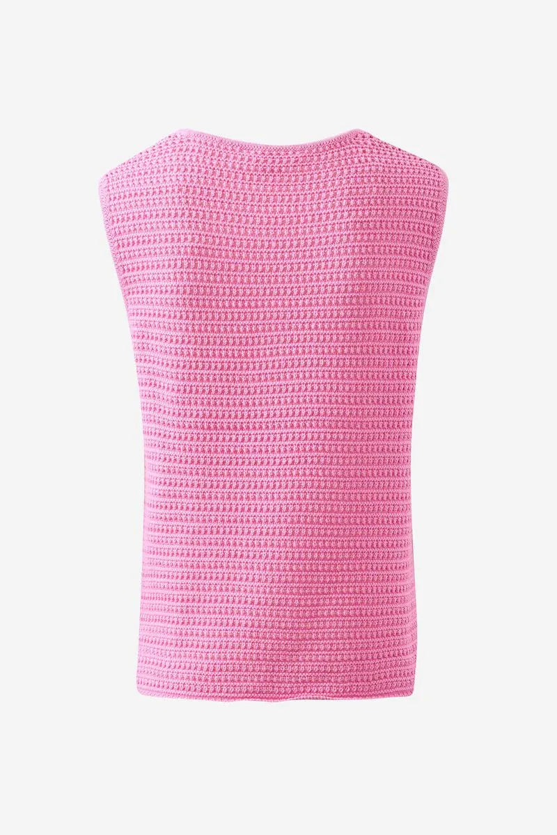 Margot Mesh Knit Tank | Hibiscus Pink
