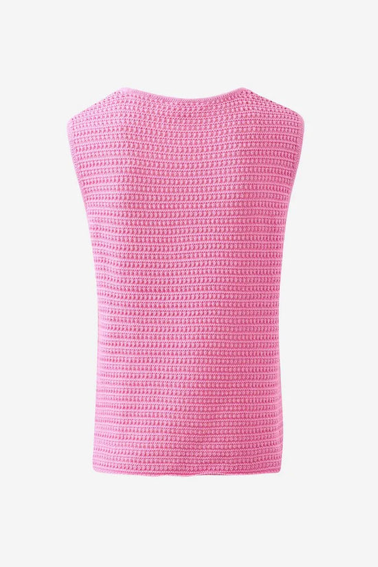 Margot Mesh Knit Tank | Hibiscus Pink
