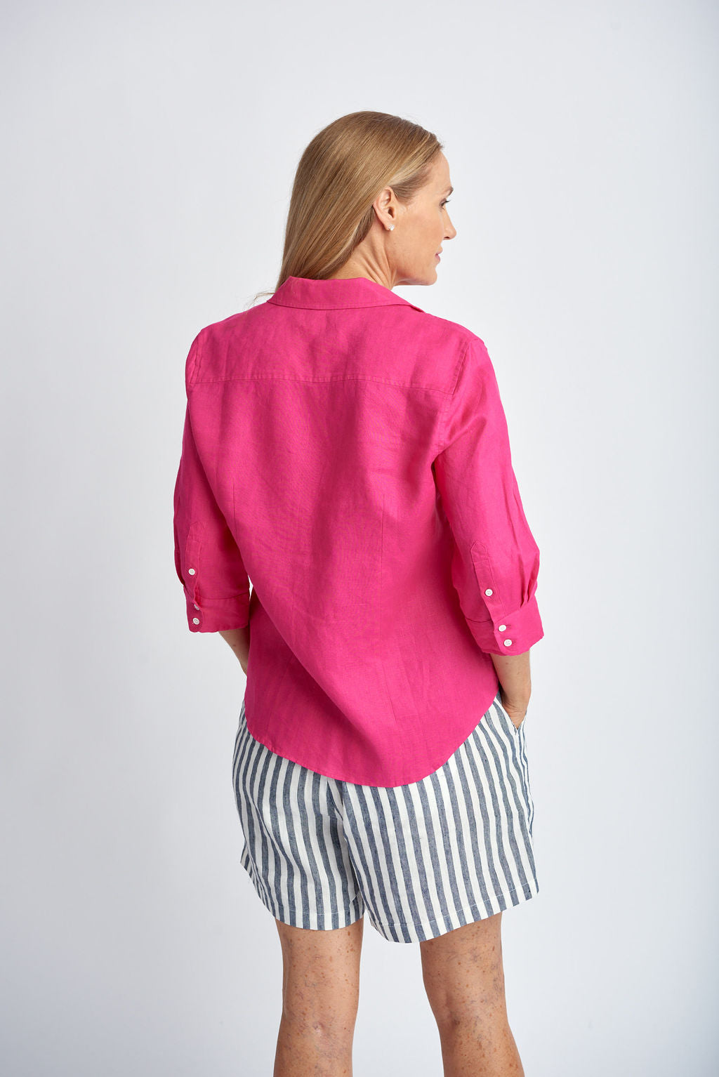 3/4 Sleeve Shirt | Bright Pink